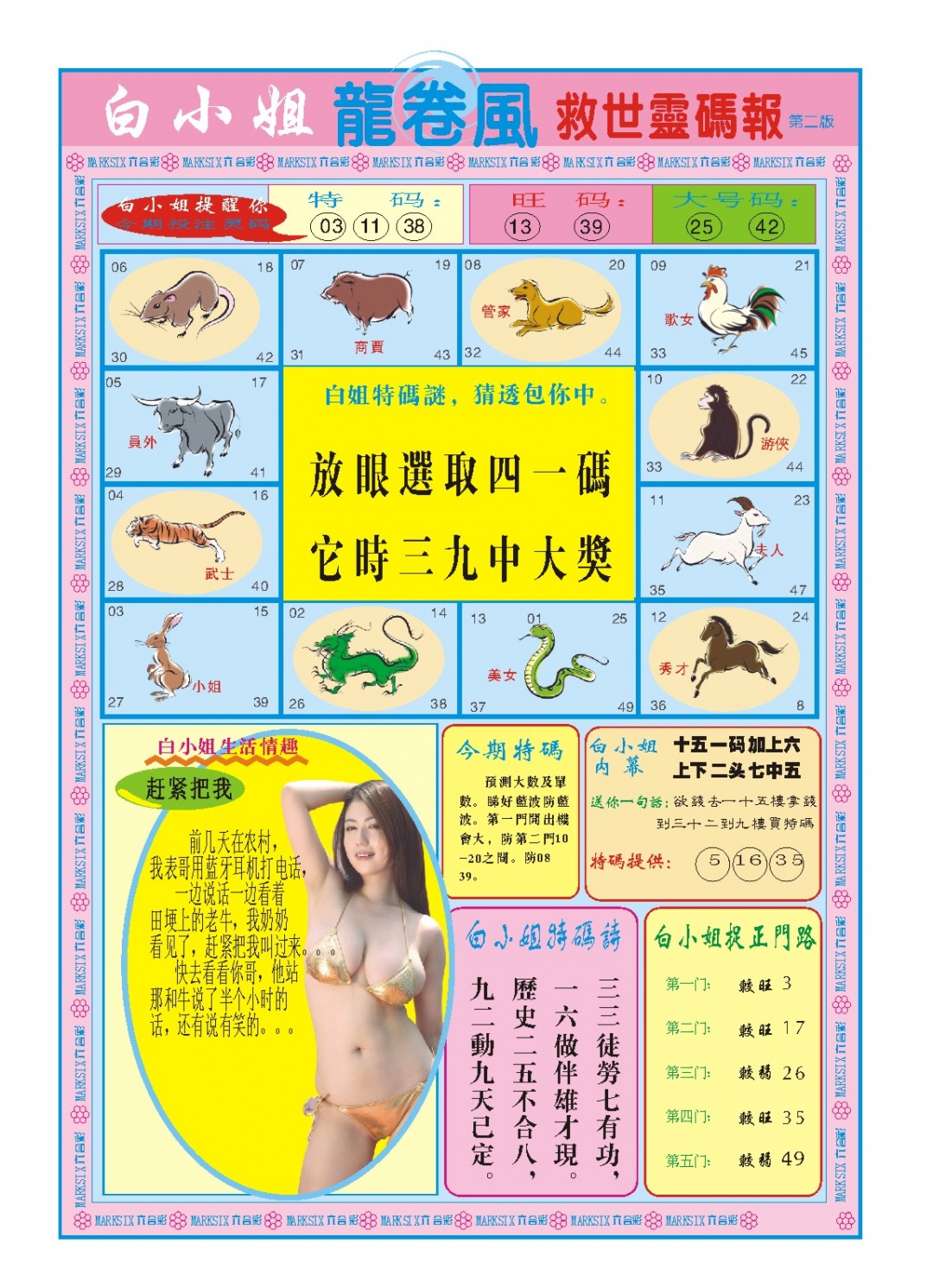 002期白小姐龙卷风B[图]