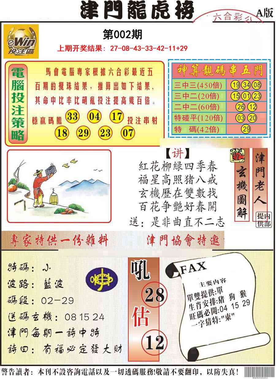 002期津门龙虎榜A[图]