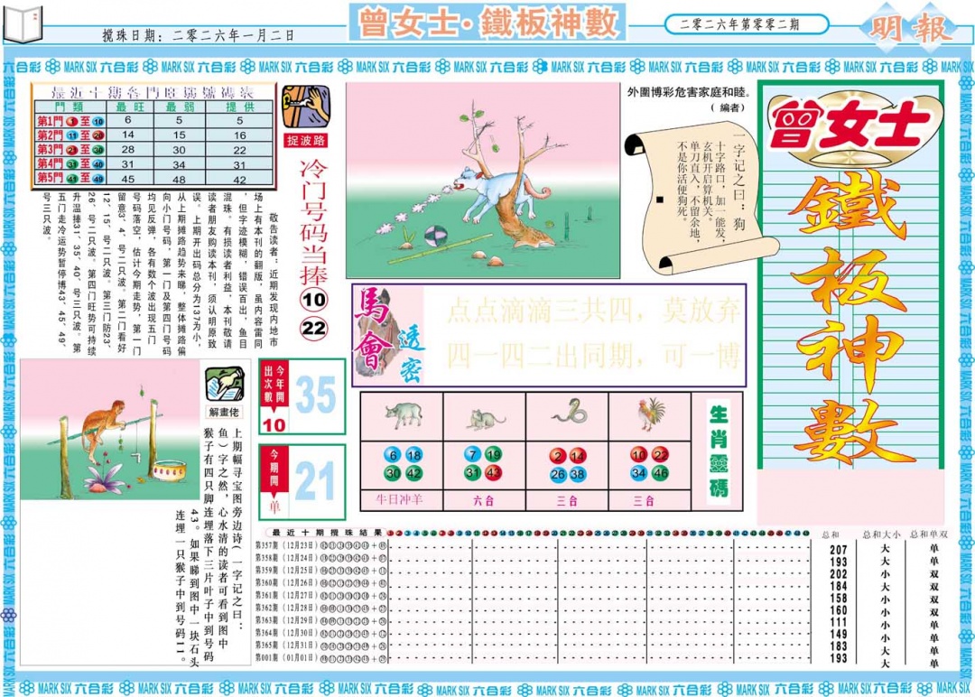 002期曾女士铁板神数A[图]