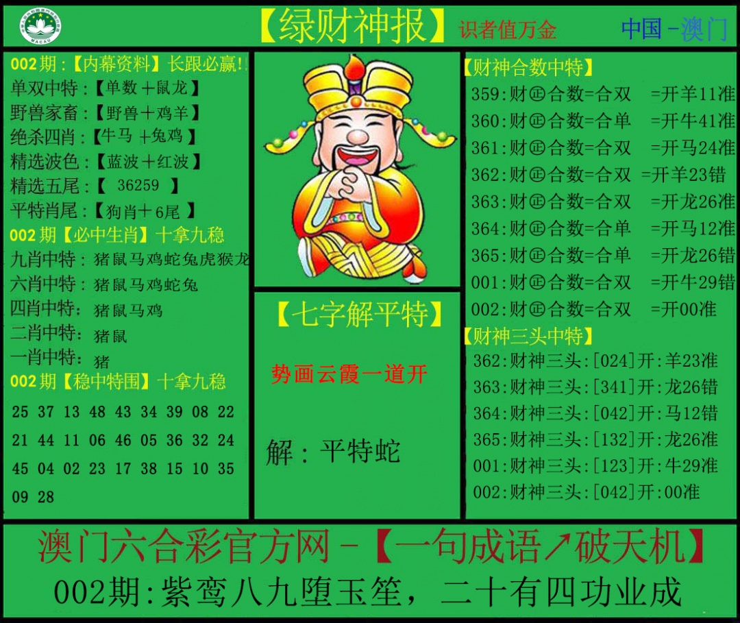 002期绿财神[图]