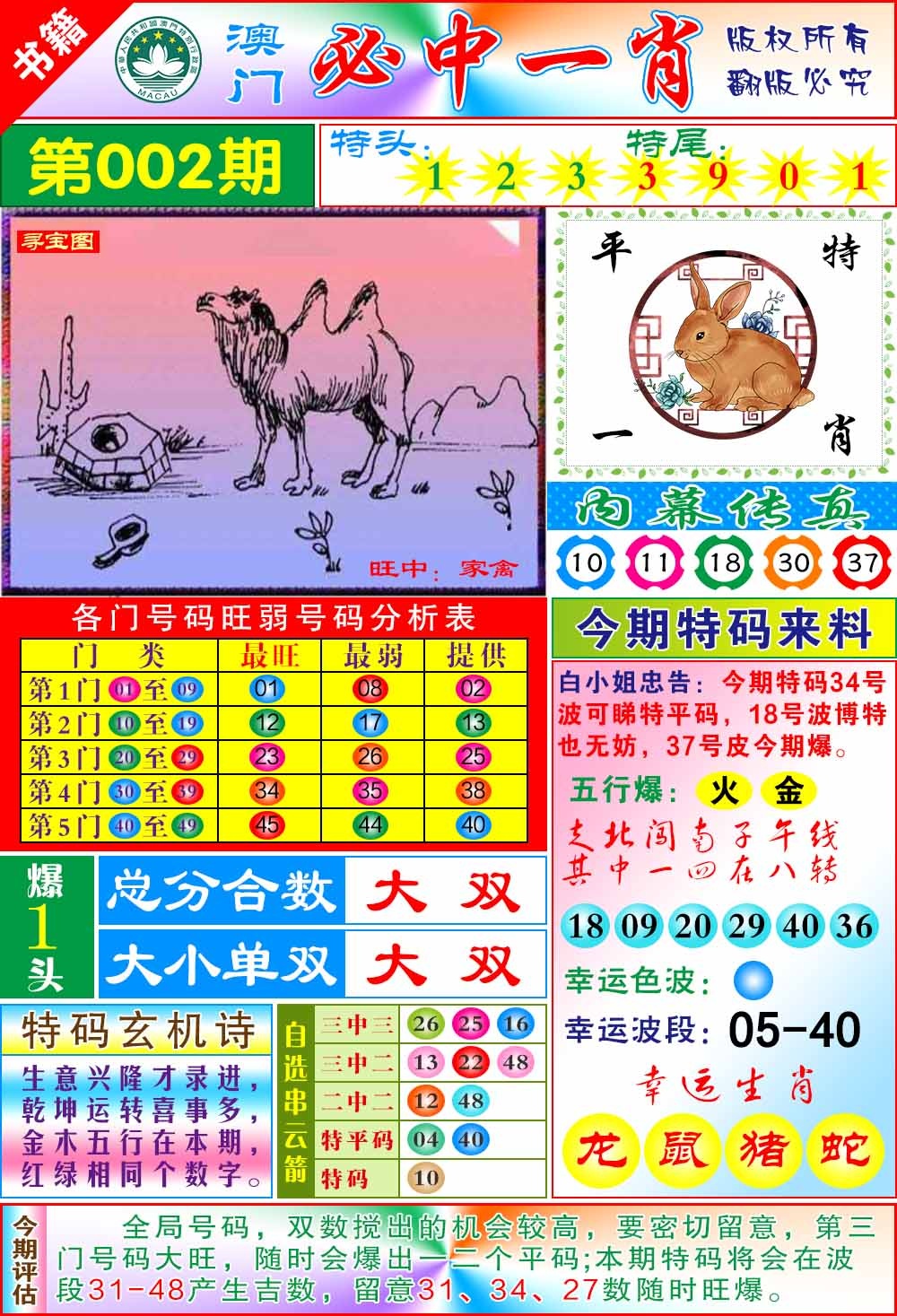 002期澳门玄机一特[图]