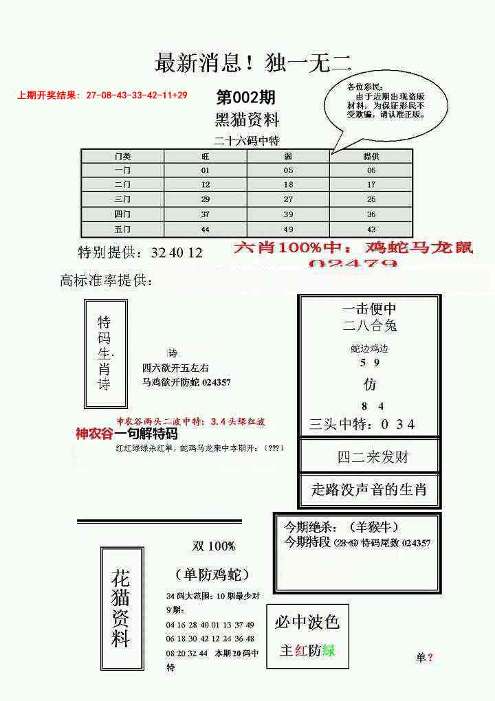 002期独一无二(正)[图]