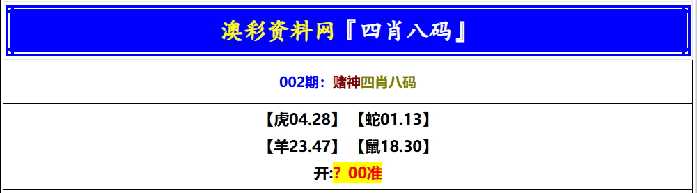 002期赌神四肖八码[图]